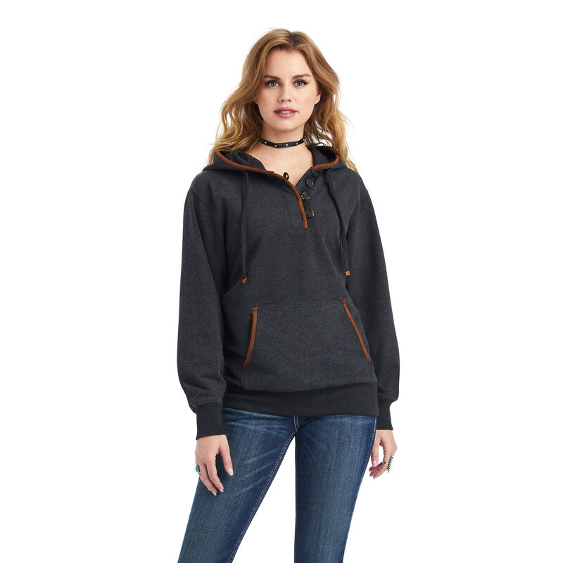 Ariat Hoodie Damen - Real Elevated DunkelGrau ( MWTSK-3746 )